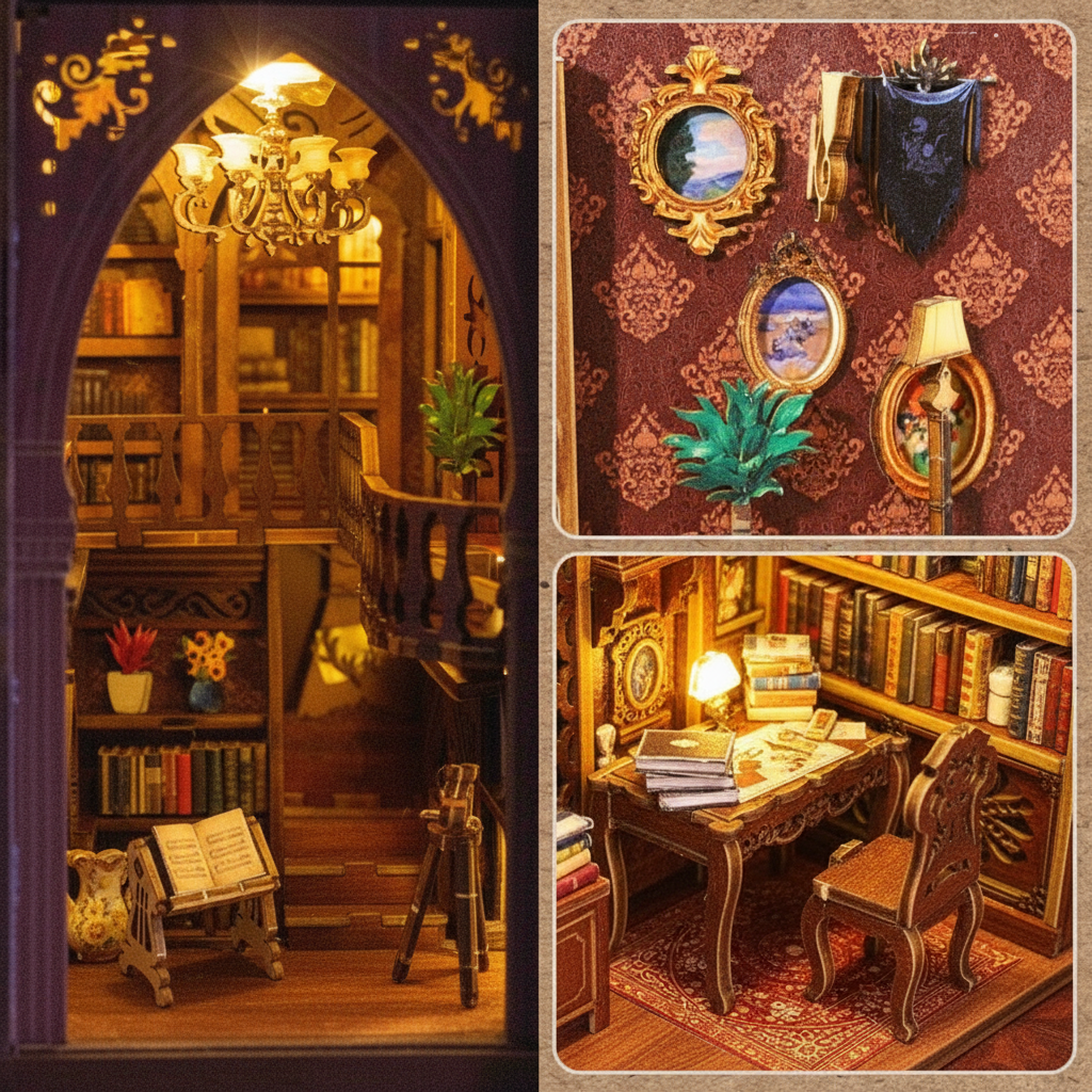 Library of Books DIY Book Nook Kit